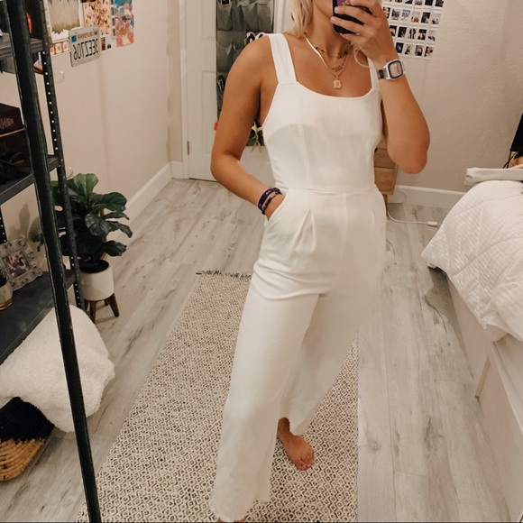 urban outfitters white jumpsuit